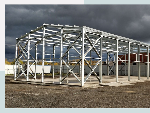 Двускатные ангары в Салават от 640 руб. за квадрат