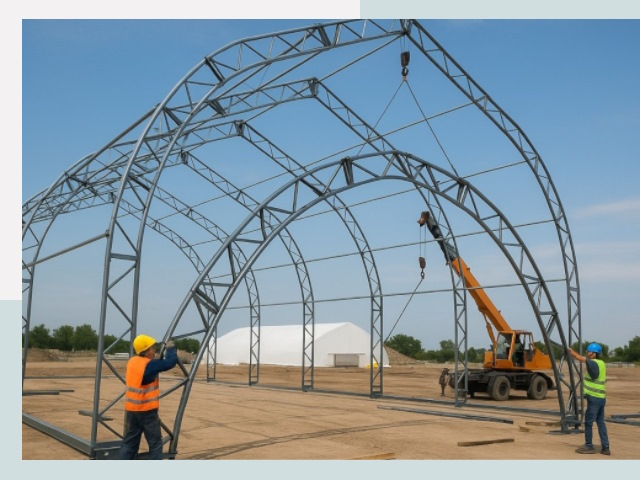 Монтаж ангаров в Салавате от 640 руб. - Надежно и быстро